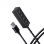 Axagon HUE-M1AL 4x USB 3.2 Gen 1 MINI-Hub, Metall, 1,2 m USB-A-Kabel