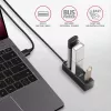 Axagon HUE-M1AL 4x USB 3.2 Gen 1 MINI-Hub, Metall, 1,2 m USB-A-Kabel
