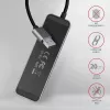 Axagon HUE-MSA Superspeed USB-A Switch Hub 4x USB 3.0 Aktiv - 20cm Schwarz USB 3.2 Gen 1 (3.1 Gen 1) Type-A 5000 Mbit/s Grau