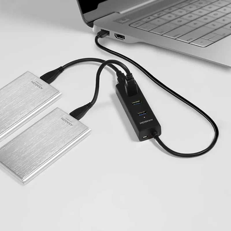 Axagon HUE-S2B 4x USB 3.0 CHARGING Hub, Stromversorgung über Micro-USB
