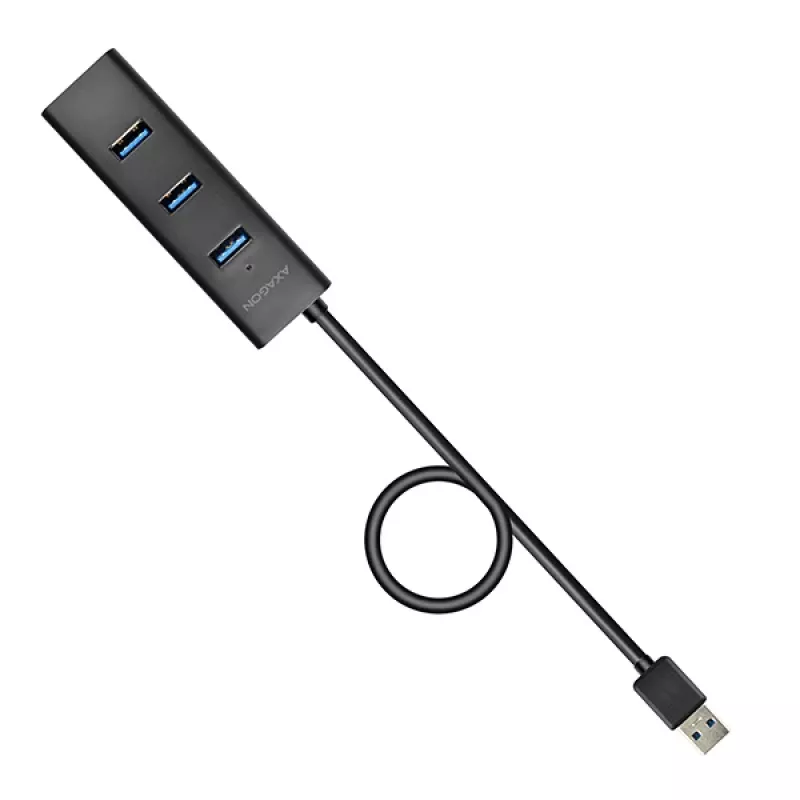 Axagon HUE-S2BL 4x USB 3.0 CHARGING Hub mit 1,2 m Kabel, Stromversorgung über Micro-USB