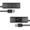 Axagon HUE-S2BL 4x USB 3.0 CHARGING Hub mit 1,2 m Kabel, Stromversorgung über Micro-USB