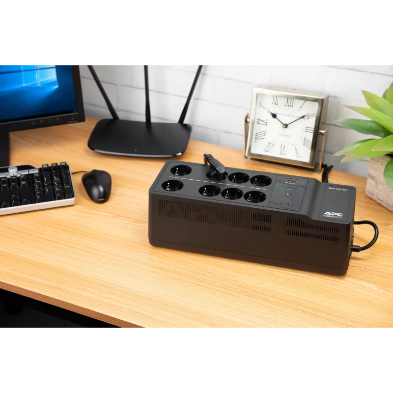 APC Back-UPS BE850G2-GR - Notstromversorgung 8 Steckdosen, 850VA, 2 USB-Ladegeräte, 1 USB-Datenanschluss