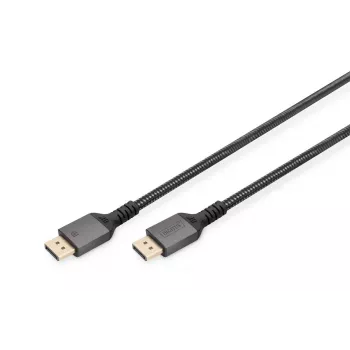 DIGITUS PREMIUM DP1.4 KABEL DP auf DP 8K/60Hz, 3m Aluminiumgehäuse vergoldet, Unterstützung 8K/60HZ