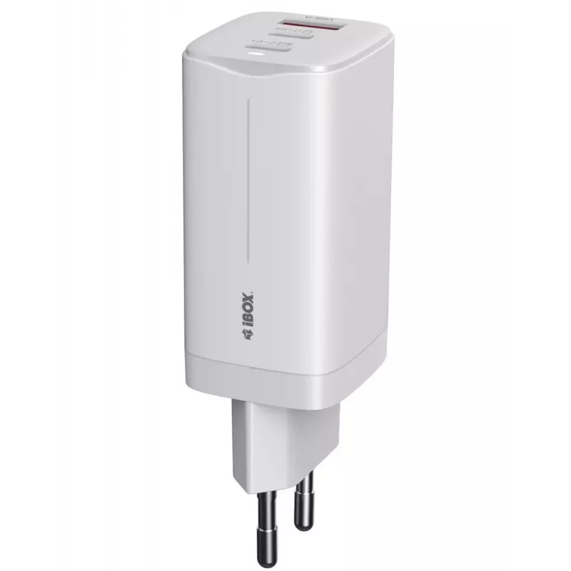 IBOX mobiles Ladegerät ILUC65W, 65W, 2x USB-C + 1x USB-A, weiß, 1,5 m Kabel