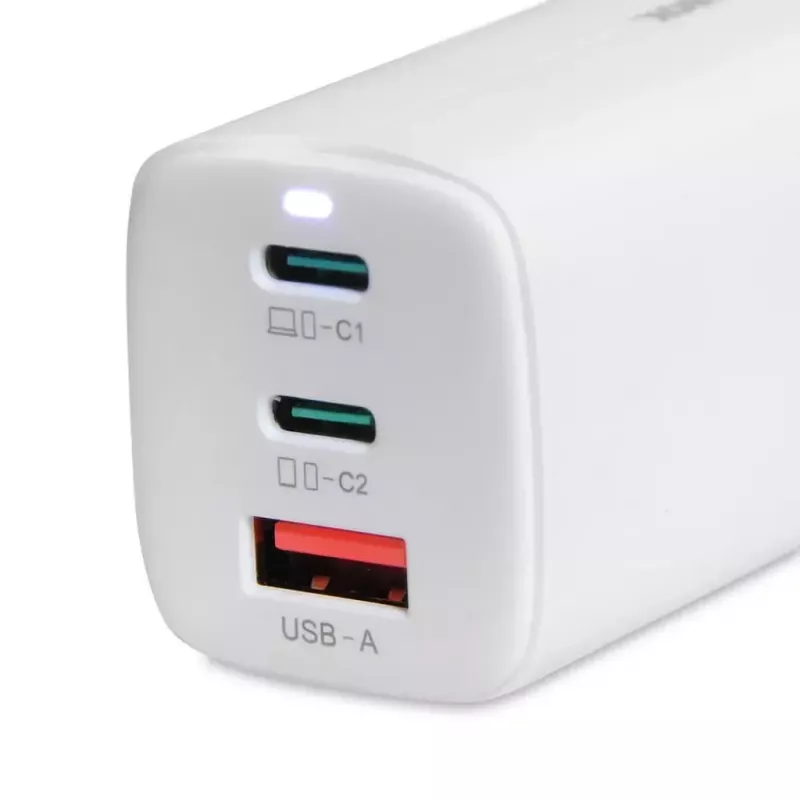 IBOX mobiles Ladegerät ILUC65W, 65W, 2x USB-C + 1x USB-A, weiß, 1,5 m Kabel