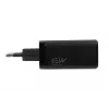 AC-Ladegerät für Mobilgeräte IBOX ILUC65B — 65 W, 3x USB (2x USB‑A Gen1, 1x USB‑C), schwarz, 100–240 V