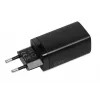AC-Ladegerät für Mobilgeräte IBOX ILUC65B — 65 W, 3x USB (2x USB‑A Gen1, 1x USB‑C), schwarz, 100–240 V