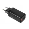AC-Ladegerät für Mobilgeräte IBOX ILUC65B — 65 W, 3x USB (2x USB‑A Gen1, 1x USB‑C), schwarz, 100–240 V
