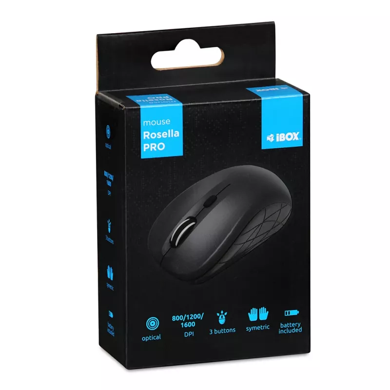 IBOX I009w - Rosella Wireless Optical Maus Schwarz