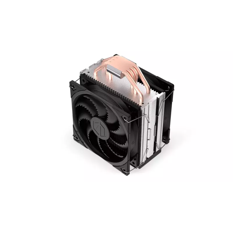 Luftkühler ENDORFY Fera 5 Dual Fan — 2x 120 mm PWM-Lüfter, 4 Heatpipes, TDP 220 W, kompatibel mit LGA 2011 und mehreren Sockeln, schwarz