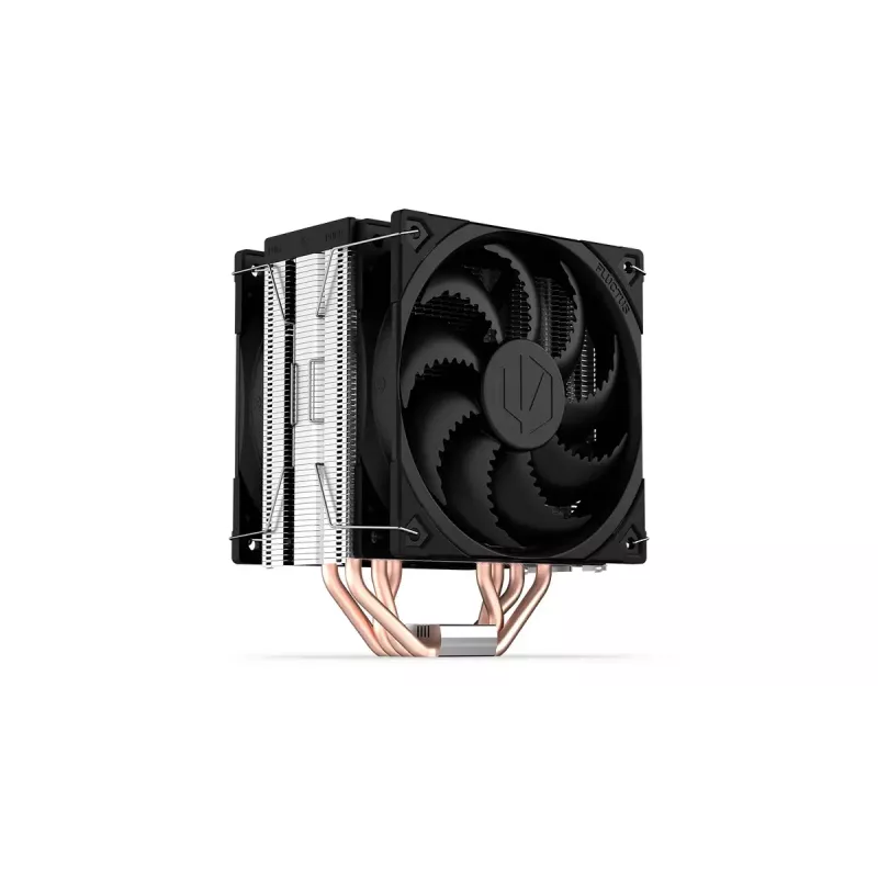 Luftkühler ENDORFY Fera 5 Dual Fan — 2x 120 mm PWM-Lüfter, 4 Heatpipes, TDP 220 W, kompatibel mit LGA 2011 und mehreren Sockeln, schwarz