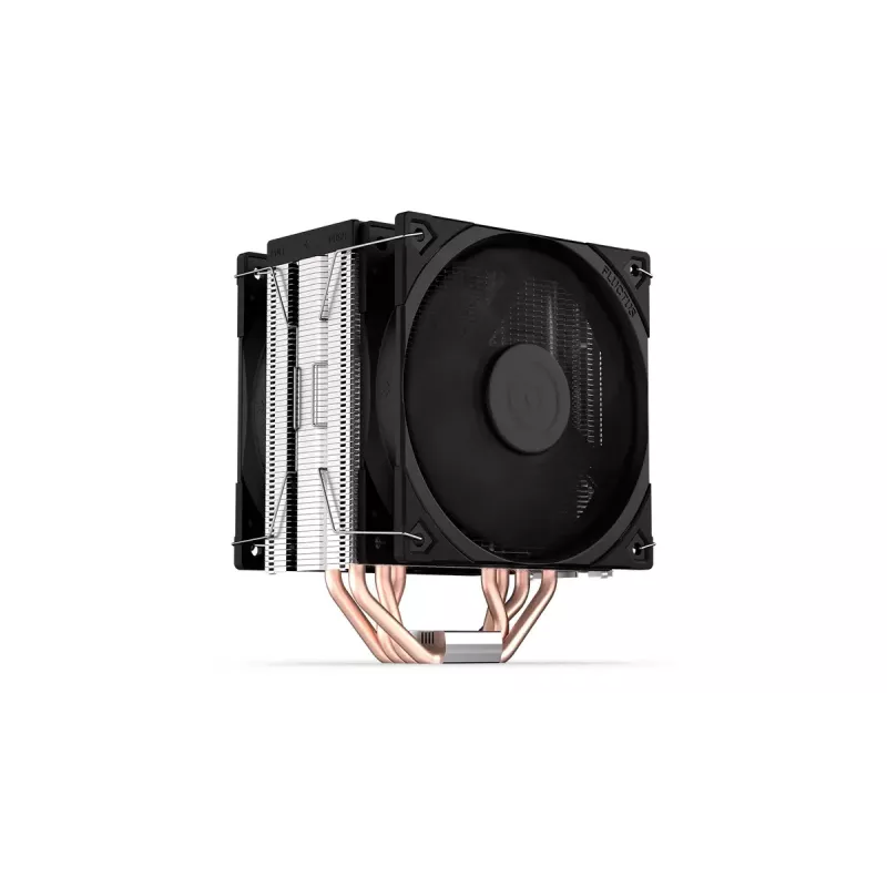 Luftkühler ENDORFY Fera 5 Dual Fan — 2x 120 mm PWM-Lüfter, 4 Heatpipes, TDP 220 W, kompatibel mit LGA 2011 und mehreren Sockeln, schwarz