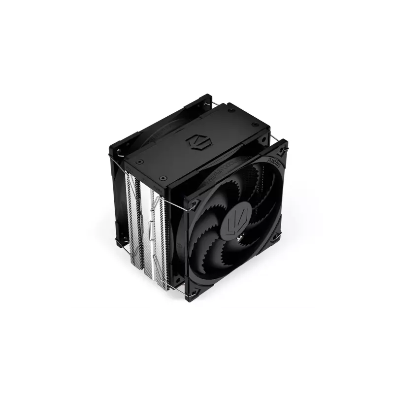 Luftkühler ENDORFY Fera 5 Dual Fan — 2x 120 mm PWM-Lüfter, 4 Heatpipes, TDP 220 W, kompatibel mit LGA 2011 und mehreren Sockeln, schwarz