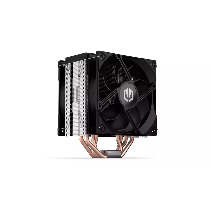 Luftkühler ENDORFY Fera 5 Dual Fan — 2x 120 mm PWM-Lüfter, 4 Heatpipes, TDP 220 W, kompatibel mit LGA 2011 und mehreren Sockeln, schwarz