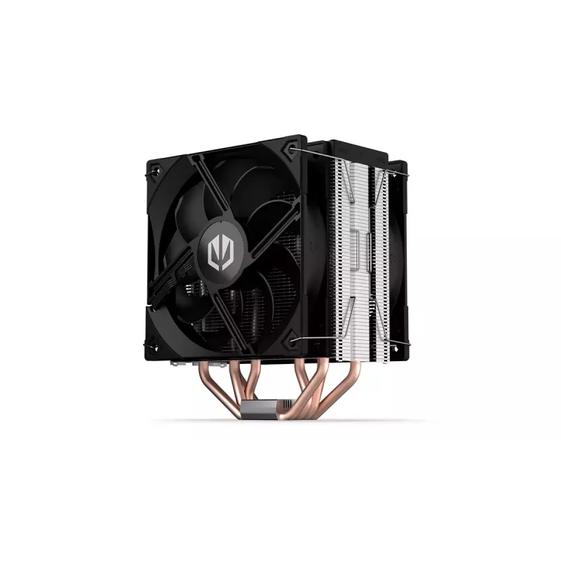 Luftkühler ENDORFY Fera 5 Dual Fan — 2x 120 mm PWM-Lüfter, 4 Heatpipes, TDP 220 W, kompatibel mit LGA 2011 und mehreren Sockeln, schwarz