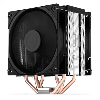 Luftkühler ENDORFY Fera 5 Dual Fan — 2x 120 mm PWM-Lüfter, 4 Heatpipes, TDP 220 W, kompatibel mit LGA 2011 und mehreren Sockeln, schwarz