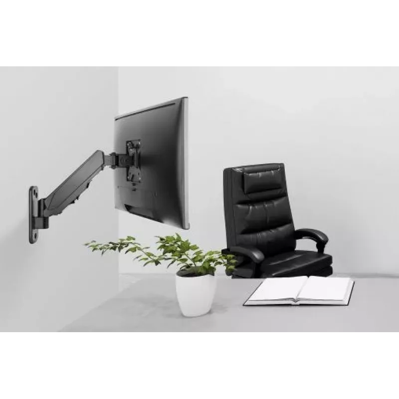 DIGITUS Einzel-Gasfeder Monitor-Wandhalterung 17-32 Zoll, 8 kg (max.) schwarz