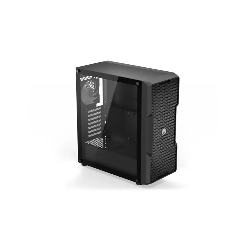 PC-Gehäuse ENDORFY Regnum 400 ARGB Tower Black — ATX, gehärtetes Glas, ARGB, 3x120mm vorne, 1x120mm hinten, unterstützt GPU 37 cm
