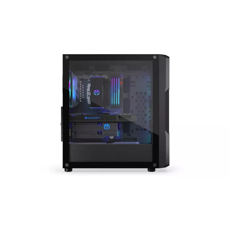 PC-Gehäuse ENDORFY Regnum 400 ARGB Tower Black — ATX, gehärtetes Glas, ARGB, 3x120mm vorne, 1x120mm hinten, unterstützt GPU 37 cm