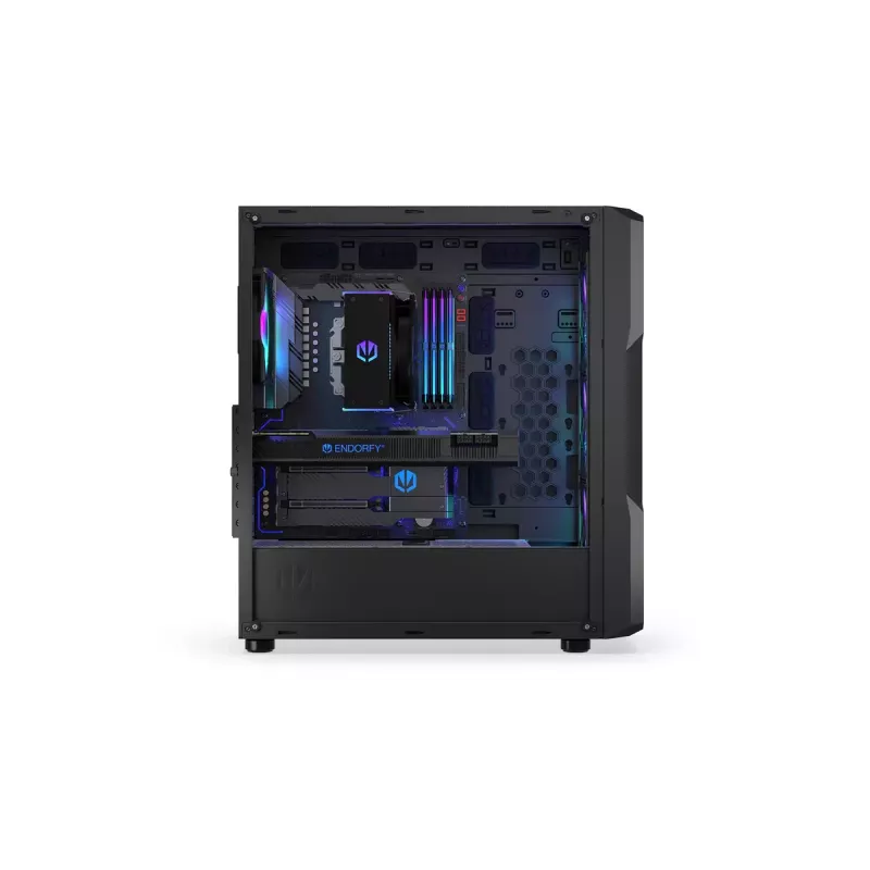 PC-Gehäuse ENDORFY Regnum 400 ARGB Tower Black — ATX, gehärtetes Glas, ARGB, 3x120mm vorne, 1x120mm hinten, unterstützt GPU 37 cm