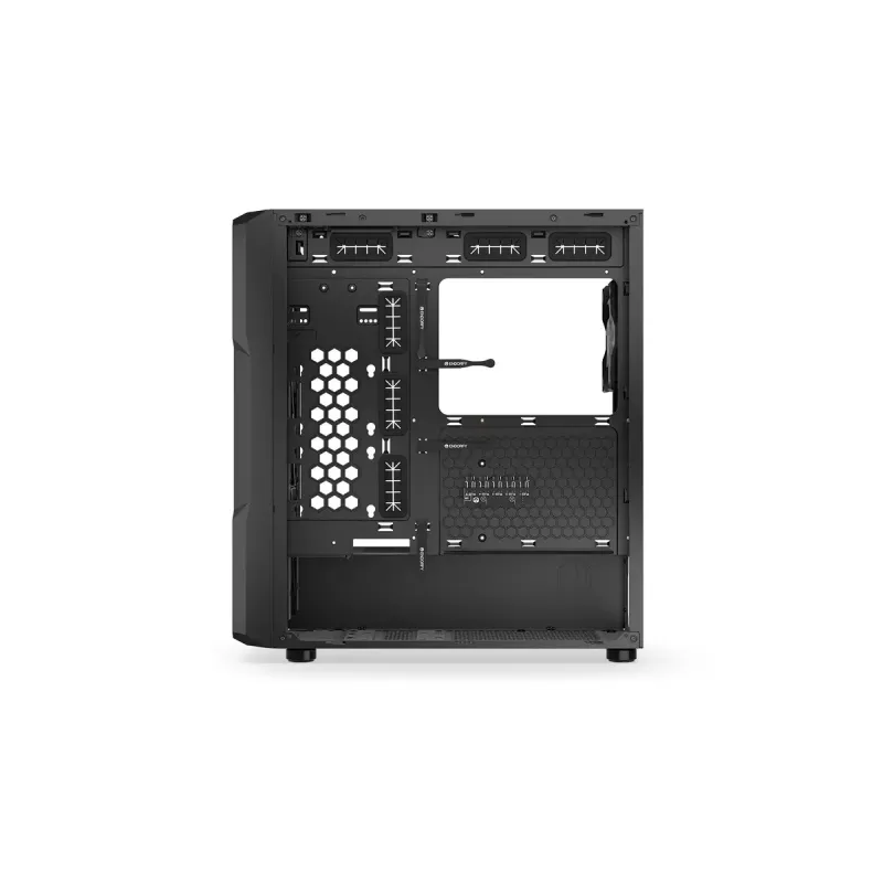 PC-Gehäuse ENDORFY Regnum 400 ARGB Tower Black — ATX, gehärtetes Glas, ARGB, 3x120mm vorne, 1x120mm hinten, unterstützt GPU 37 cm