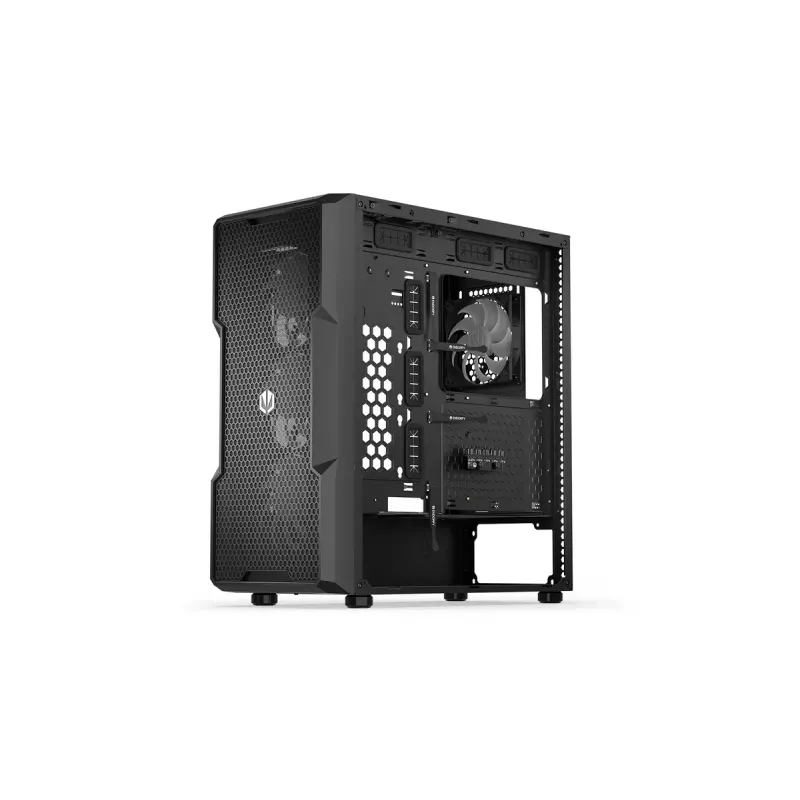 PC-Gehäuse ENDORFY Regnum 400 ARGB Tower Black — ATX, gehärtetes Glas, ARGB, 3x120mm vorne, 1x120mm hinten, unterstützt GPU 37 cm