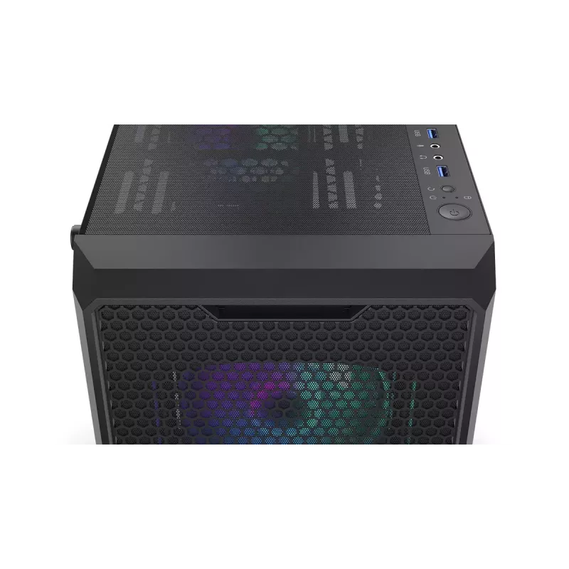 PC-Gehäuse ENDORFY Regnum 400 ARGB Tower Black — ATX, gehärtetes Glas, ARGB, 3x120mm vorne, 1x120mm hinten, unterstützt GPU 37 cm