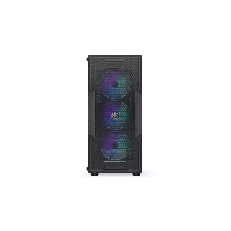 PC-Gehäuse ENDORFY Regnum 400 ARGB Tower Black — ATX, gehärtetes Glas, ARGB, 3x120mm vorne, 1x120mm hinten, unterstützt GPU 37 cm
