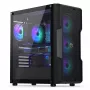 PC-Gehäuse ENDORFY Regnum 400 ARGB Tower Black — ATX, gehärtetes Glas, ARGB, 3x120mm vorne, 1x120mm hinten, unterstützt GPU 37 cm