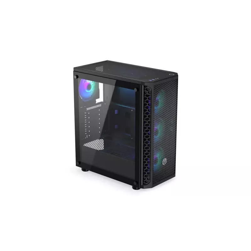 PC-Gehäuse ENDORFY Signum 300 ARGB Tower Schwarz — ATX, gehärtetes Glas, ARGB-Beleuchtung, unterstützt GPU 350 mm, CPU-Kühler-Höhe 161 mm