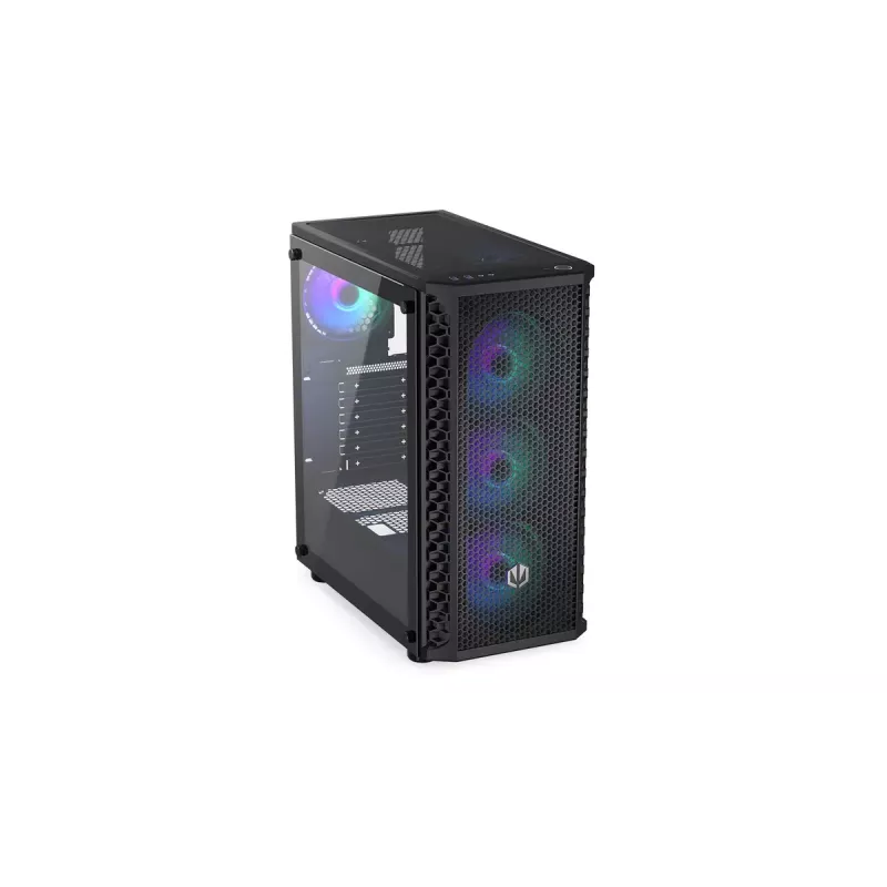 PC-Gehäuse ENDORFY Signum 300 ARGB Tower Schwarz — ATX, gehärtetes Glas, ARGB-Beleuchtung, unterstützt GPU 350 mm, CPU-Kühler-Höhe 161 mm