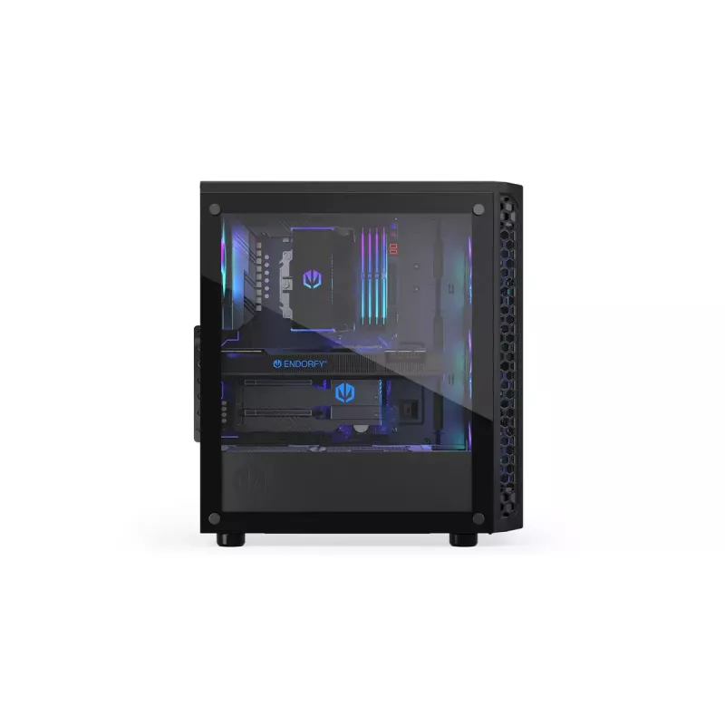 PC-Gehäuse ENDORFY Signum 300 ARGB Tower Schwarz — ATX, gehärtetes Glas, ARGB-Beleuchtung, unterstützt GPU 350 mm, CPU-Kühler-Höhe 161 mm