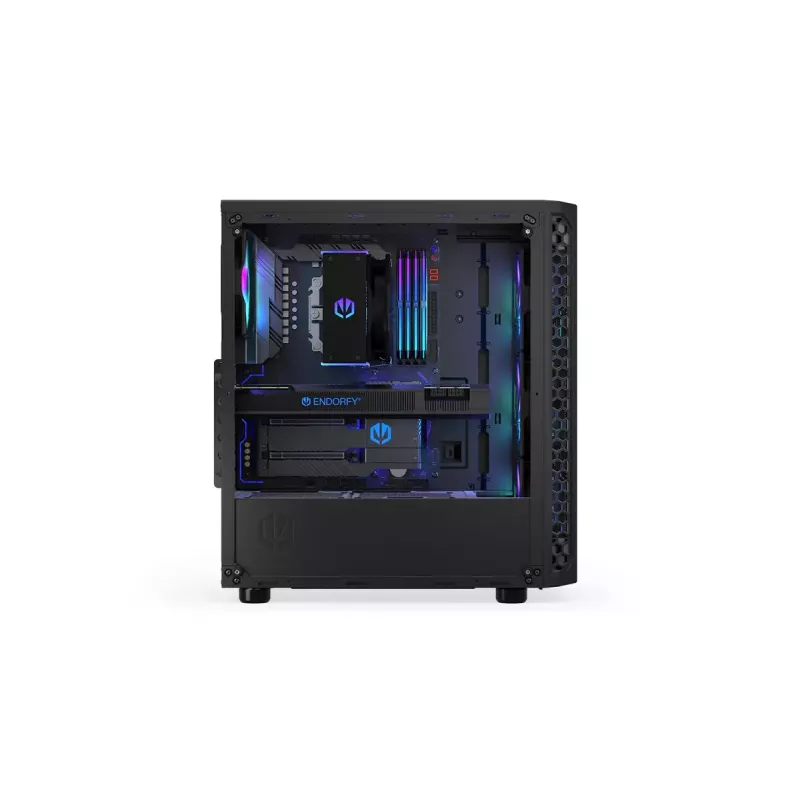 PC-Gehäuse ENDORFY Signum 300 ARGB Tower Schwarz — ATX, gehärtetes Glas, ARGB-Beleuchtung, unterstützt GPU 350 mm, CPU-Kühler-Höhe 161 mm