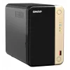 QNAP TS-264 NAS Tower Intel® Celeron® N5095 8 GB 0 TB QNAP QTS Schwarz, Gold