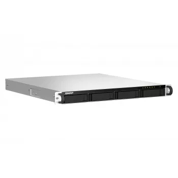 QNAP TS-464U NAS Rack (1U) Intel® Celeron® N5095 8 GB DDR4 0 TB QNAP Turbo System Aluminium, Schwarz