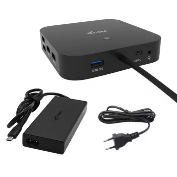 i-tec USB-C HDMI Dual DP Docking Station mit Power Delivery 100 W + Universal-Ladegerät 100 W
