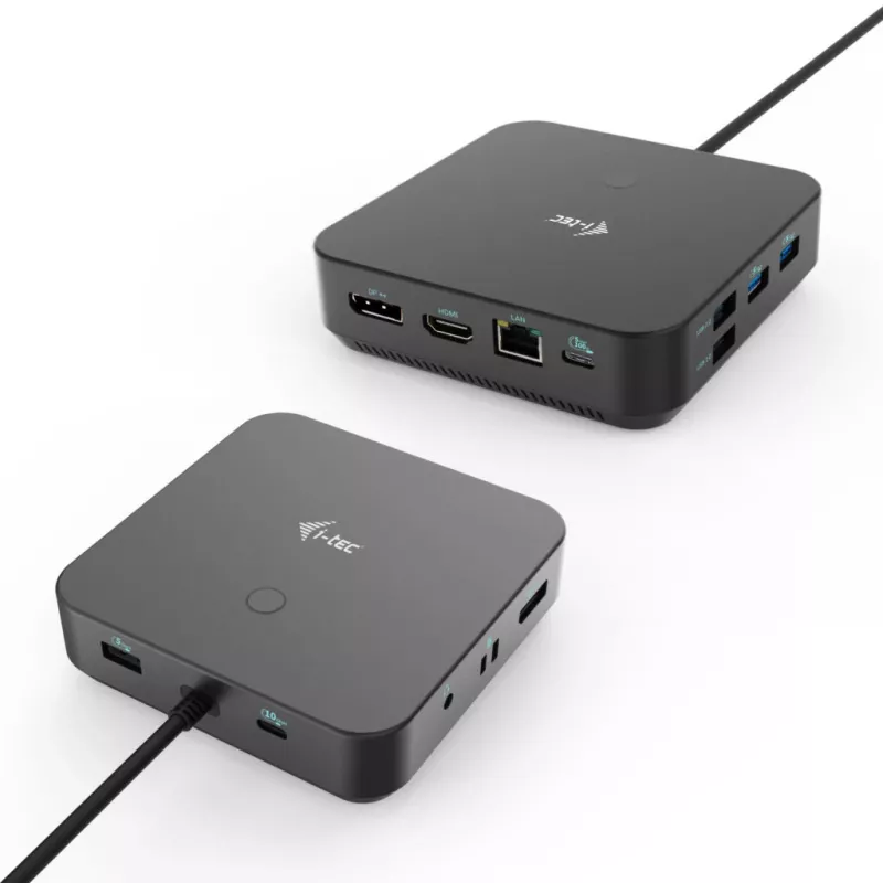 i-tec USB-C HDMI Dual DP Docking Station mit Power Delivery 100 W + Universal-Ladegerät 100 W