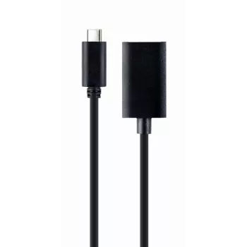 GEMBIRD USB-Typ-C-auf-DisplayPort-Adapterkabel, 4K, 15 cm, Schwarz