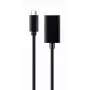 GEMBIRD USB-Typ-C-auf-DisplayPort-Adapterkabel, 4K, 15 cm, Schwarz