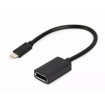 GEMBIRD USB-Typ-C-auf-DisplayPort-Adapterkabel, 4K, 15 cm, Schwarz