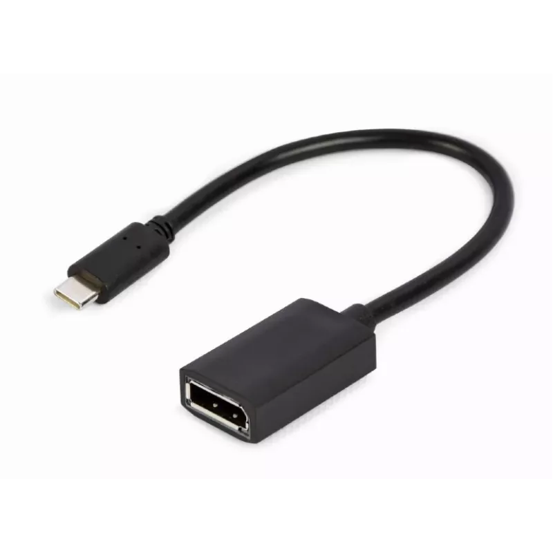GEMBIRD USB-Typ-C-auf-DisplayPort-Adapterkabel, 4K, 15 cm, Schwarz