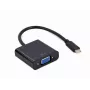 GEMBIRD USB Type-C auf VGA Display Adapter, 15 cm, Schwarz