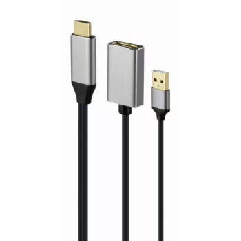 GEMBIRD Active 4K HDMI Stecker auf DisplayPort Buchse Adapter, Schwarz