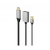 GEMBIRD Active 4K HDMI Stecker auf DisplayPort Buchse Adapter, Schwarz