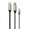 GEMBIRD Aktives 4K HDMI-Stecker auf DisplayPort-Stecker Adapterkabel, 2 m – Schwarz