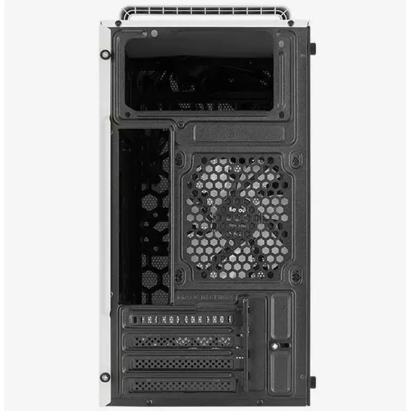 PC-Gehäuse AEROCOOL PGS CS-109-G-WT-v1 Mini Tower SPCC weiß — microATX, bis zu 26 cm GPU, FRGB, Mesh-Front