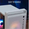 PC-Gehäuse AEROCOOL PGS CS-109-G-WT-v1 Mini Tower SPCC weiß — microATX, bis zu 26 cm GPU, FRGB, Mesh-Front