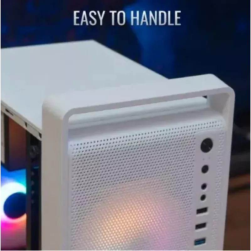 PC-Gehäuse AEROCOOL PGS CS-109-G-WT-v1 Mini Tower SPCC weiß — microATX, bis zu 26 cm GPU, FRGB, Mesh-Front