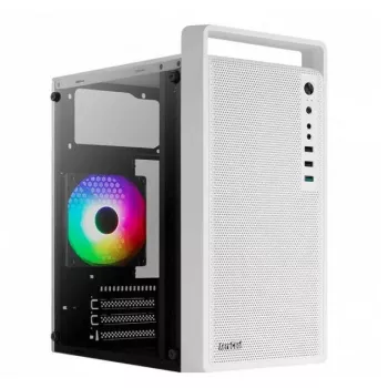 PC-Gehäuse AEROCOOL PGS CS-109-G-WT-v1 Mini Tower SPCC weiß — microATX, bis zu 26 cm GPU, FRGB, Mesh-Front
